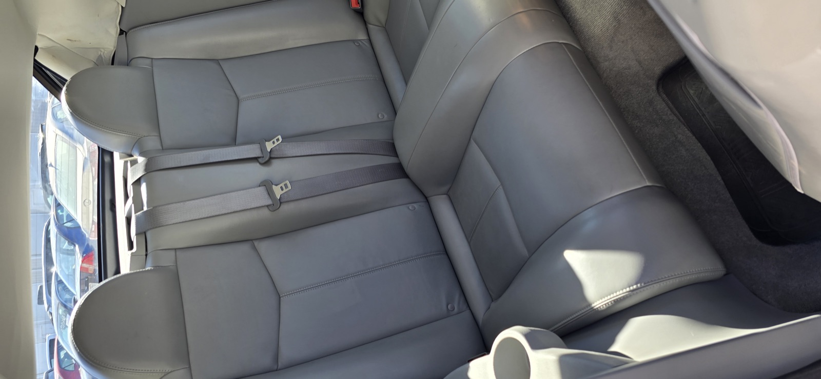 Clean back seat after an interior detail