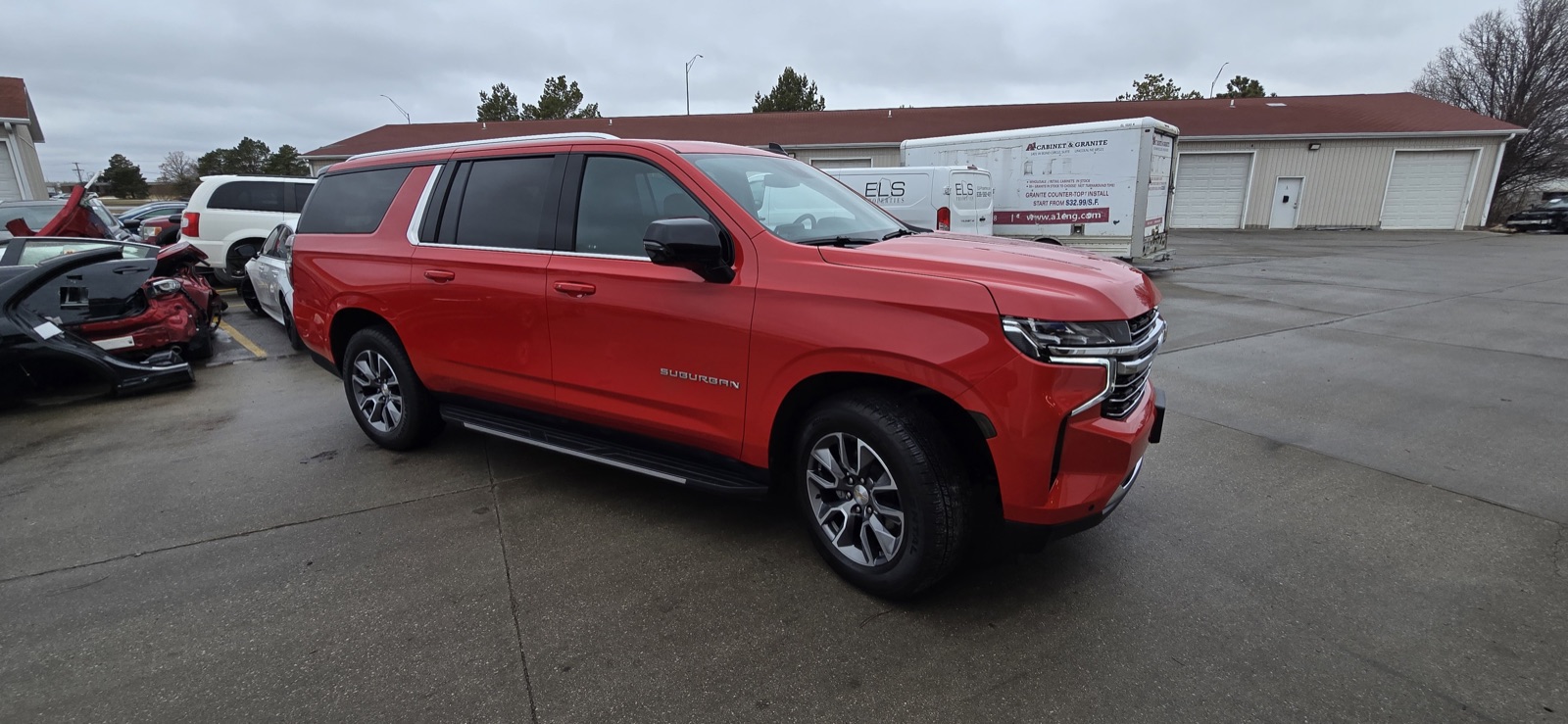 Detailed red Chevrolet Suburban