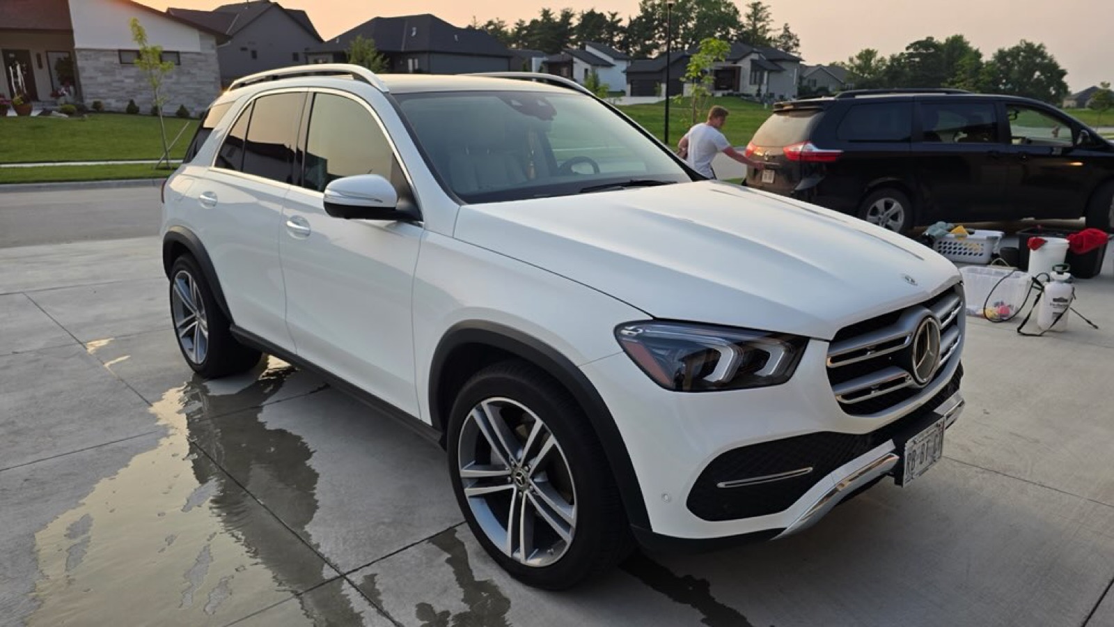 Detailed white Mercedes-Benz GLS SUV